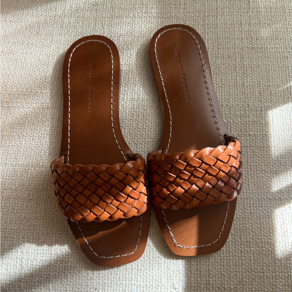 Loeffler Randal Woven Natural Sandals (Size 7)